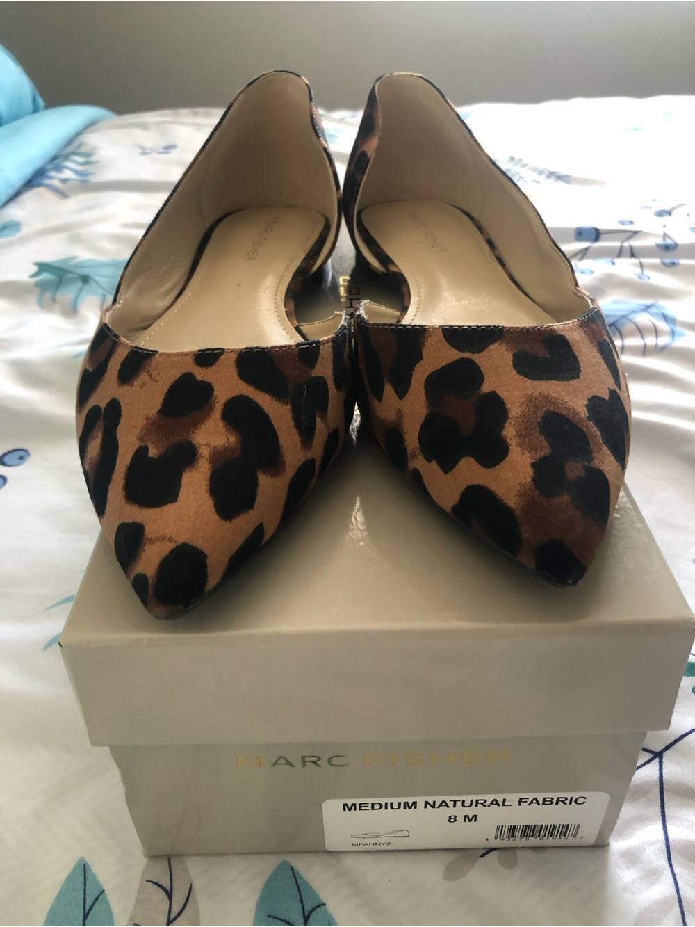 Marc Fisher Leopard-Print Pointed D'Orsay Flats - Brown & Black